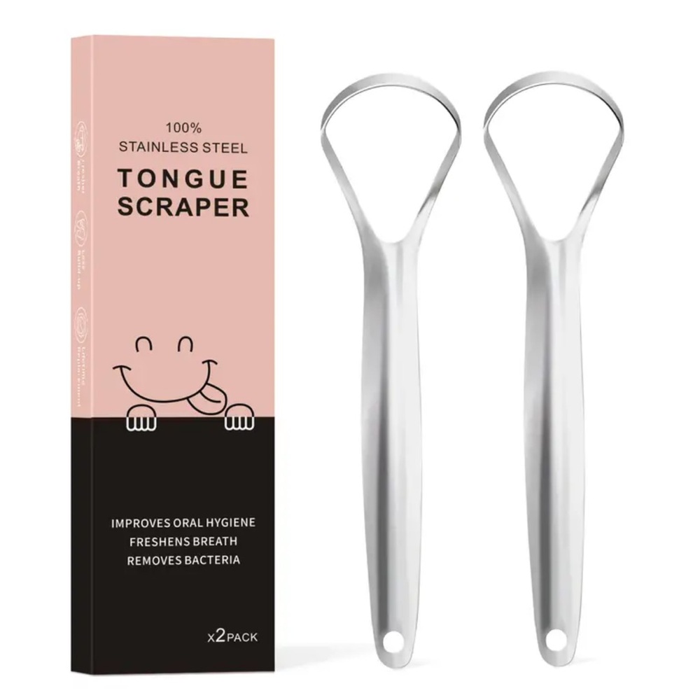 Stainless Steel Tongue Scraper Set 2 pcs.